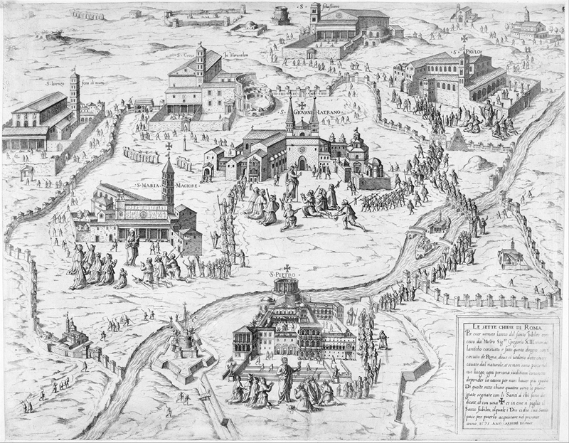 安东尼·拉夫列里，罗马七教堂，1575年